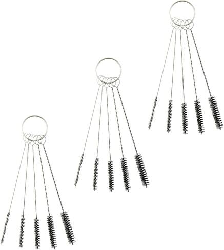 MEETOOT 15-Piece 4-Inch Nylon Tube Brush Set, Straw Cleaning Brush, Carburetor Cleaning Brush, Small Wire Brush, Cleaning Tools, Black in Saudi Arabia