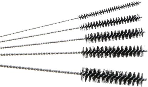 MEETOOT 15-Piece 4-Inch Nylon Tube Brush Set, Straw Cleaning Brush, Carburetor Cleaning Brush, Small Wire Brush, Cleaning Tools, Black in Saudi Arabia
