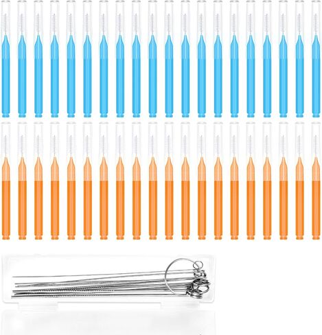 50pcs Shower Head Cleaner Tools, Multipurpose Shower Head Cleaning Brushes Multi-Size Showerhead Cleaner Picks Anti-Clogging for Bathroom Small Hole Nozzle Little Gaps (Orange, Blue) in Saudi Arabia