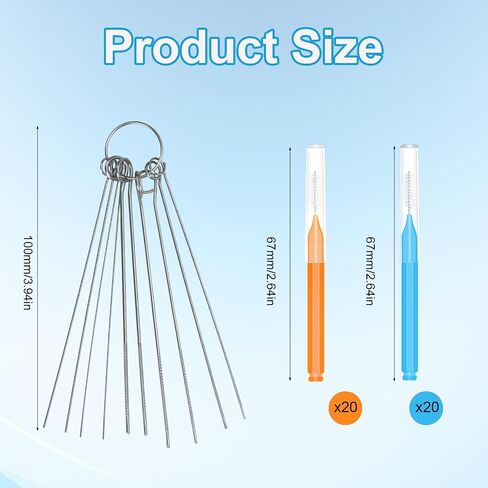 50pcs Shower Head Cleaner Tools, Multipurpose Shower Head Cleaning Brushes Multi-Size Showerhead Cleaner Picks Anti-Clogging for Bathroom Small Hole Nozzle Little Gaps (Orange, Blue) in Saudi Arabia