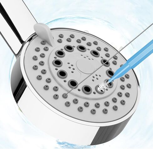 50pcs Shower Head Cleaner Tools, Multipurpose Shower Head Cleaning Brushes Multi-Size Showerhead Cleaner Picks Anti-Clogging for Bathroom Small Hole Nozzle Little Gaps (Orange, Blue) in Saudi Arabia