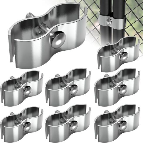 8 Set Chain Link Fence Panel Clamps for 1-3/8" Cage Dog Kennel Panel Clamp Dog Kennel Clamps for Round Pipe Panel Frame Fence Panel Clamps in Saudi Arabia