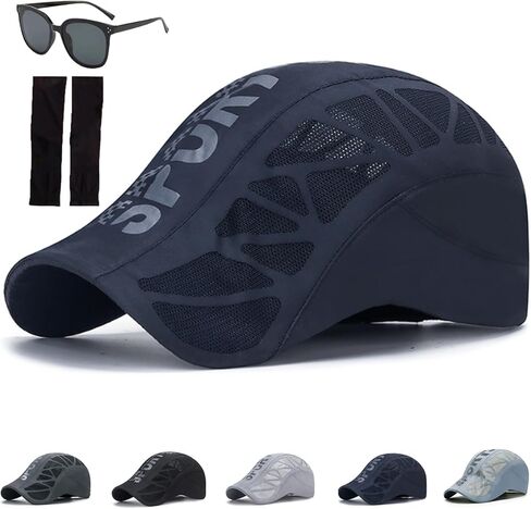 قبعة Aeromesh Sport ، Stead Essentials شبكات أداء فائقة الأداء للرجال للرجال خفيفة الوزن وسريعة الجفاف وقابلة للتعديل in Kuwait
