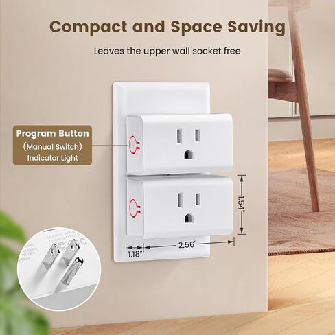 Surraielec Wireless Switch Outlet جهاز التحكم عن بُعد ، لا يلزم الأسلاك ، نطاق 100 قدم ، مفتاح جدار مخرج مخرج مسبقًا للبرمج in Kuwait