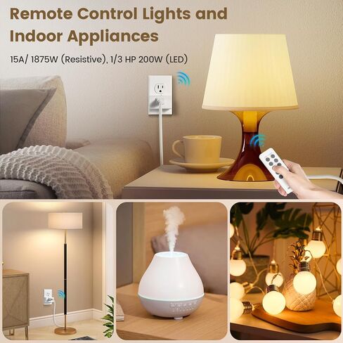 Surraielec Wireless Switch Outlet جهاز التحكم عن بُعد ، لا يلزم الأسلاك ، نطاق 100 قدم ، مفتاح جدار مخرج مخرج مسبقًا للبرمج in Kuwait
