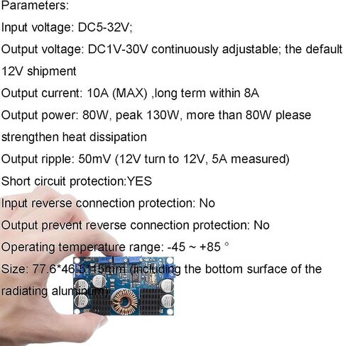 DAOKI LTC3780 Voltage Regulator Module DC 5V-32V to 1V-30V 10A Constant Voltage Current Automatic Converter Step Up Down Regulator Charging Module with Cable in Saudi Arabia