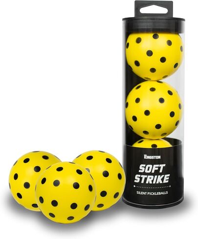 Soft Strike Silent Pickleballs - مجموعة الرغوة الهادئة النهائية لممارسة كرة المخلل الداخلية/الخارجية. كرات المخللات الناعمة التي تحاكي الارتداد الدقيق للكرات الحقيقية in Saudi Arabia