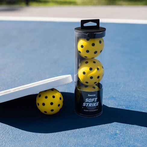 Soft Strike Silent Pickleballs - مجموعة الرغوة الهادئة النهائية لممارسة كرة المخلل الداخلية/الخارجية. كرات المخللات الناعمة التي تحاكي الارتداد الدقيق للكرات الحقيقية in Saudi Arabia