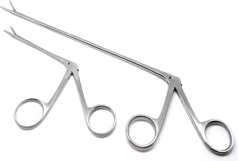 2 Pcs Micro Forceps 3.3" and 8" ENT Surgical Ear Serrated Stainless Steel Insruments in Saudi Arabia