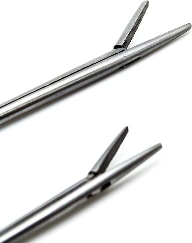 2 Pcs Micro Forceps 3.3" and 8" ENT Surgical Ear Serrated Stainless Steel Insruments in Saudi Arabia