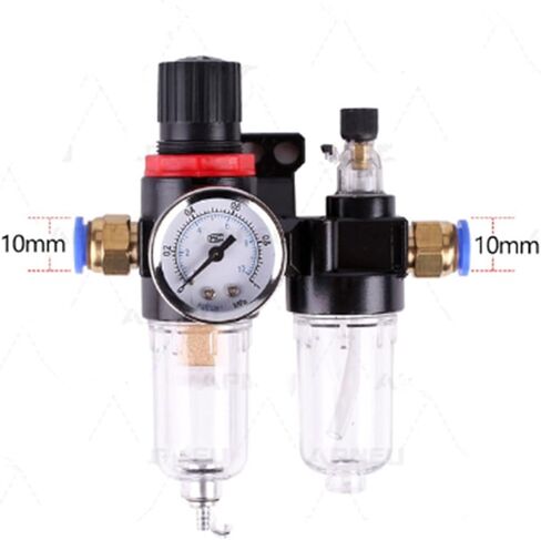 2pcs AFC2000 Oil Water Separator Regulator Trap Filter Airbrush Air Compressor Pressure Regulator Reducing Valve AFR2000+AL2000 G1/4"(AFC2000) in Saudi Arabia