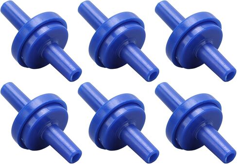 10pcs طريقة واحدة للتحقق من صمام PP البلاستيك الشفافة صمام RIGHTING RIGHRINGERT خرطوم غير عودة صمام Aquarium Aluck Air Pump One Way One Valve Pagoda مفصل (شفاف 7 مم) in Saudi Arabia
