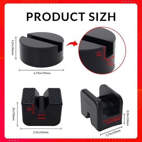 8 pcs 2 أنواع منصات حامل المقبس ، واقي لحام سكة حديد مطاطية عالمي ، وسادة مقبس المطاط لتمديد وسادات المقبس والحماية in Kuwait