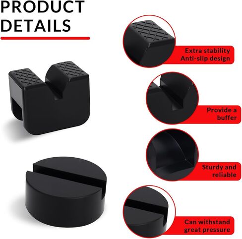 8 pcs 2 أنواع منصات حامل المقبس ، واقي لحام سكة حديد مطاطية عالمي ، وسادة مقبس المطاط لتمديد وسادات المقبس والحماية in Kuwait