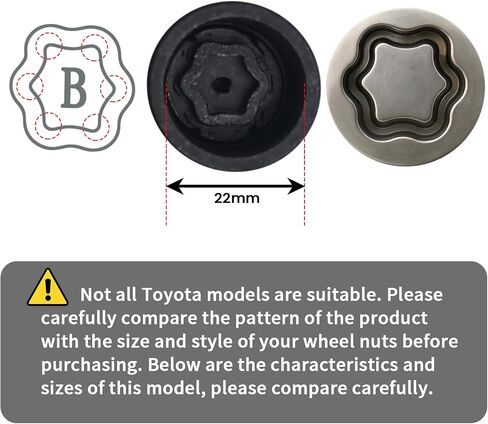 D-Wheel Locking Lug Nut Key متوافق مع Toyota Lexus ، Tacoma ، محول مقبس قفل عجلة الكروم ، أداة إزالة Lugnut المضادة للسرقة ، أدوات إزالة جوز الإطارات in Saudi Arabia