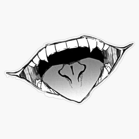 Sukuna'S Mouth Sticker Vinyl Waterproof Sticker Decal Car Laptop Wall Window Bumper Sticker 5" in Saudi Arabia