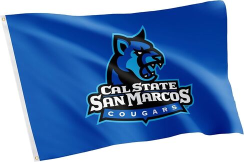 Desert Cactus Cal State San Marcos University Cssmuc Flag - 3 × 5 أقدام لافتة الكوجر ، النسيج المتين الداخلي/الخارجي ، تصميم البوليستر بنسبة 100 ٪ (النمط 1) in Saudi Arabia