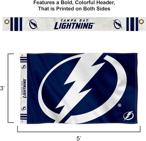 Tampa Bay Lightning Printed Header 3x5 Premium Banner Flag in Saudi Arabia