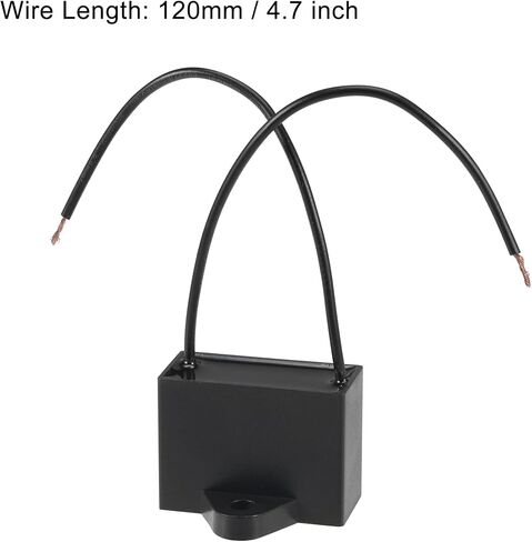 uxcell Ceiling Fan Capacitor CBB61 4uF 250V AC 2 Wires Metallized Polypropylene Film Capacitor 38x28x18mm for Electric Fan Pump Motor Generator 3Pcs in Saudi Arabia