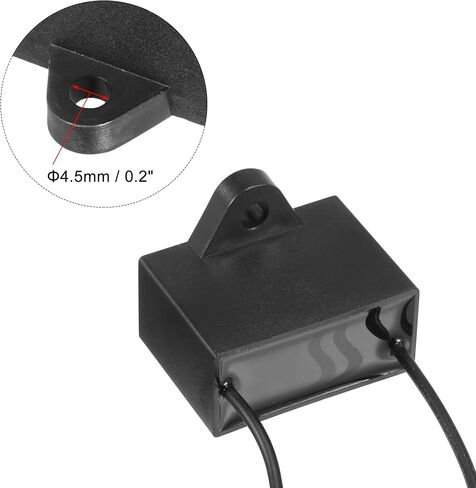 uxcell Ceiling Fan Capacitor CBB61 4uF 250V AC 2 Wires Metallized Polypropylene Film Capacitor 38x28x18mm for Electric Fan Pump Motor Generator 3Pcs in Saudi Arabia