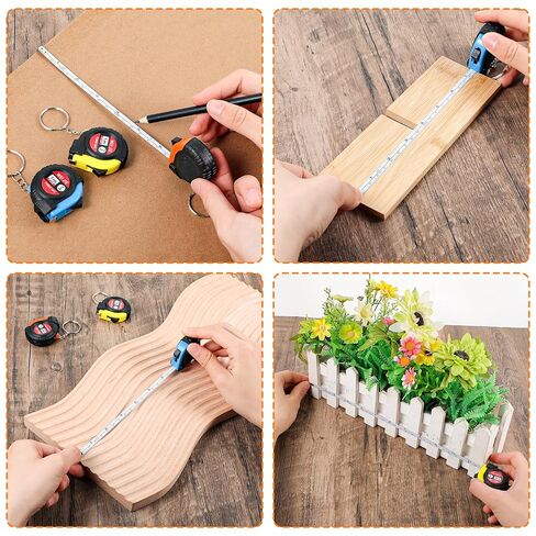 3 Pcs Mini Tape Measure Keychain, 1m/3Ft Portable Retractable Steel Tape Metric/Inch Keychain Tape with Slide Lock for Body Measure in Saudi Arabia