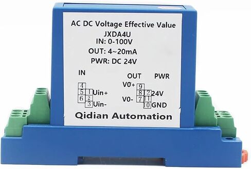 1PCS JXDA4U 0-1000V الجهد المباشر محول إشارة إشارة الجلفان التناظرية (4-20MA OUT ، 0-20V input_dc input_dc24v) in Saudi Arabia
