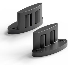 2Pack Sliding Barn Door Bottom Floor Guide, Double-Sided Roller Design, Aluminum Alloy with Smooth Roller, Sliding Door Guides Floor Mount, Black in Kuwait