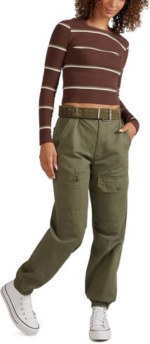 Fivestar General Women's Los Los Lose Jogger ، High-Rise ، Autton Closure with Brass Zipper in Kuwait