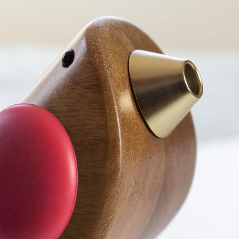 Wine Bottle Pourer, Fun Wine Pourer Spout Sings While It Pours, Airtight Wine Bottle Sealer, Acacia Wood with Red Wings in Saudi Arabia
