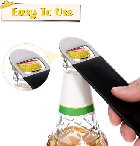24 Pcs 7" Stainless Steel Flat Bottle Opener Bulk, Heavy Duty Bar Blade Solid Bottle Cap Openers, Beer Flask Tools, Rubber Coated Beer Bottles Opener for Kitchen Bar Restaurant, Multicolor in Kuwait