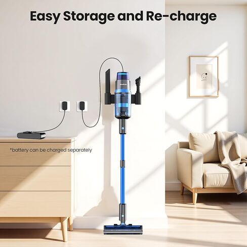 V25 Cordless Vacuum Cleaner, 680W 60Kpa Powerful Stick Vacuum with Dust Sensor, Digital Display, 4000mAh Rechargeable Battery up to 60Mins, Versatile for Pet Hair, Floor, Carpet in Saudi Arabia