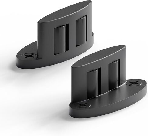 2Pack Sliding Barn Door Bottom Floor Guide, Double-Sided Roller Design, Aluminum Alloy with Smooth Roller, Sliding Door Guides Floor Mount, Black in Kuwait