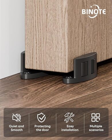 2Pack دليل الحد الأدنى للباب الدليل ، تصميم الأسطوانة على الوجهين ، سبيكة من الألومنيوم مع أسطوانة ناعمة ، أدلة الأبواب المنزلق. in Kuwait