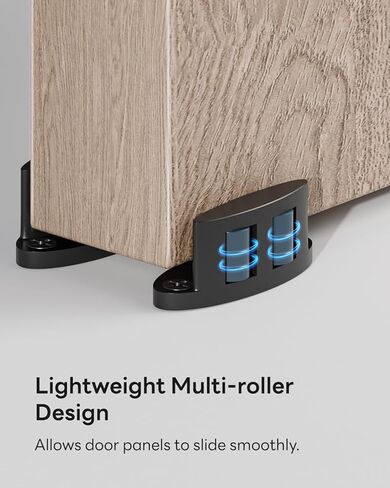 2Pack دليل الحد الأدنى للباب الدليل ، تصميم الأسطوانة على الوجهين ، سبيكة من الألومنيوم مع أسطوانة ناعمة ، أدلة الأبواب المنزلق. in Kuwait