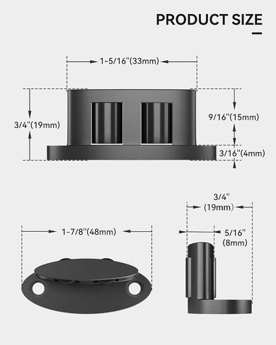 2Pack Sliding Barn Door Bottom Floor Guide, Double-Sided Roller Design, Aluminum Alloy with Smooth Roller, Sliding Door Guides Floor Mount, Black in Kuwait