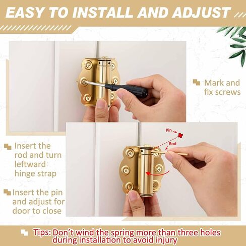 Zonon 4 Pack Self Close باب شاشة المفصل 2 3/4 "قابلة للتعديل فولاذ شاق الصلب المفصلي محملة أقرب لعاصفة مرآب خزانة الشاشة اليسار واليمين (أبيض) in Saudi Arabia