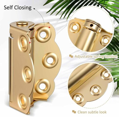 Zonon 4 Pack Self Close باب شاشة المفصل 2 3/4 "قابلة للتعديل فولاذ شاق الصلب المفصلي محملة أقرب لعاصفة مرآب خزانة الشاشة اليسار واليمين (أبيض) in Saudi Arabia