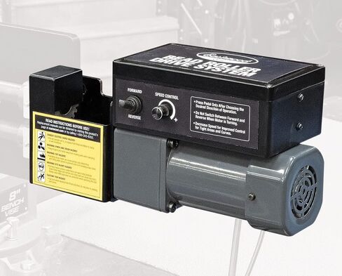 Eastwood Elite Metal Bead Roller Drive System | قوي 1/6hp 120v | ميزات التحكم في السرعة المتغيرة بلا حدود 0-20 دورة في الدقيقة ودواسة القدم | يناسب أي أسطوانة حبة كرنك يدوية بحجم العمود القياسي in Saudi Arabia