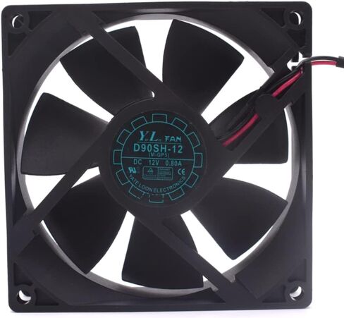D90SH-12 90x90x25mm 12V 0.80A 9.6W 2-Wire Cooling Fan in Saudi Arabia