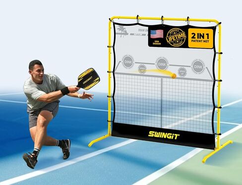 Swingit Pickleball Practice Net 6ft Mini Pickle Ball Net Letable for Outdoor Drainway Backyard و Idoor Garage 2in1 معدات التدريب لـ Dink Volley Tennis Practice in Saudi Arabia