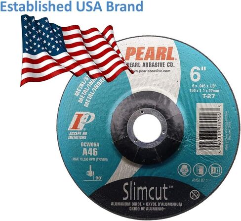 5-PK Pearl Cashive CW4532A Slimcut-40 Cut-Off Wheel 4-1/2 x .040 × 7/8 نوع أكسيد الألومنيوم 1 ملوث in Saudi Arabia