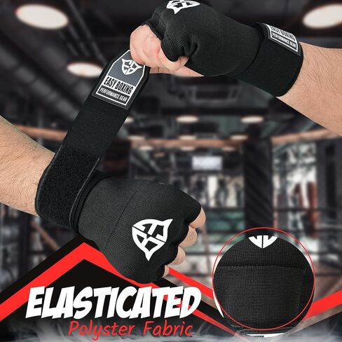 Gel Inner Gloves handwraps Inner Gloves for Men and Women, 75 cm Quick Wrist Strap, Padded Knuckle Protection for Muay Thai Kickboxing, Hand Wraps for Boxing & Martial Arts in Saudi Arabia