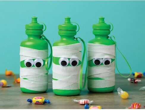 Fun Express Bulk Water Bottles, Neon Assorted Colors, 12 Bottles, BPA Free Plastic, Lightweight, 18 Oz, Leak Proof Design, Great For Vacation Bible School, Fundraisers and Birthday Parties in Saudi Arabia