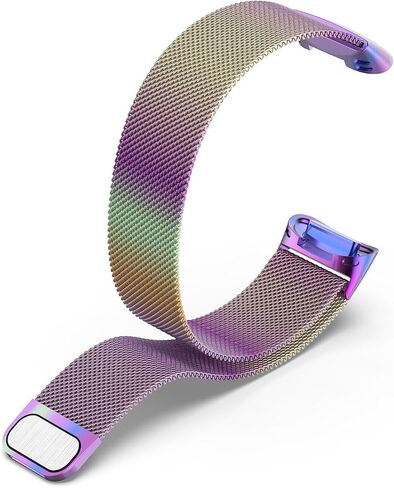 Metal Band Compatible with Fitbit Charge 6 / Charge 5, Milanese Stainless Steel Mesh Replacement Strap, Adjustable Magnetic Loop Wristband for Men Women in Saudi Arabia