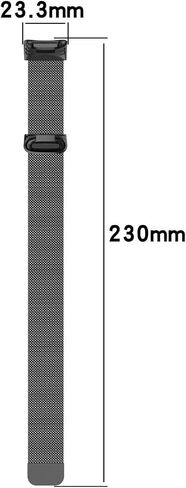 Metal Band Compatible with Fitbit Charge 6 / Charge 5, Milanese Stainless Steel Mesh Replacement Strap, Adjustable Magnetic Loop Wristband for Men Women in Saudi Arabia