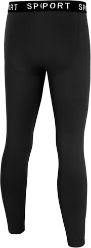 HASMES Boys Compression Leggings Youth Compression Pants Sports Tights Athletic Base Layer for Basketball Hockey Running in Kuwait