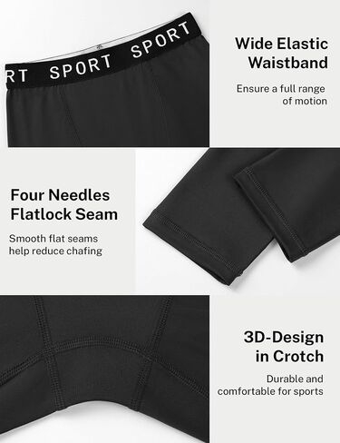 HASMES Boys Compression Leggings Youth Compression Pants Sports Tights Athletic Base Layer for Basketball Hockey Running in Kuwait