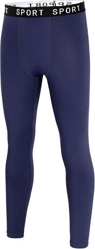 HASMES Boys Compression Leggings Youth Compression Pants Sports Tights Athletic Base Layer for Basketball Hockey Running in Kuwait