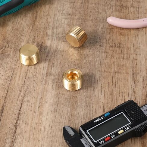 3 PCS 1/2 "NPT ذكر أنابيب النحاس النحاس عداد المذهلة الخيط السداسي الداخلي نمط رأس أنبوب ذكر in Kuwait