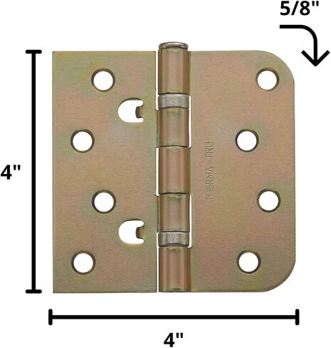 Therma-Tru 4"" x 5/8"" Self Aligning Universal Ball Bearing Door Hinge (3, Black Nickel), HGBBL5 in Saudi Arabia